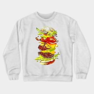 Flying Hamburger Crewneck Sweatshirt